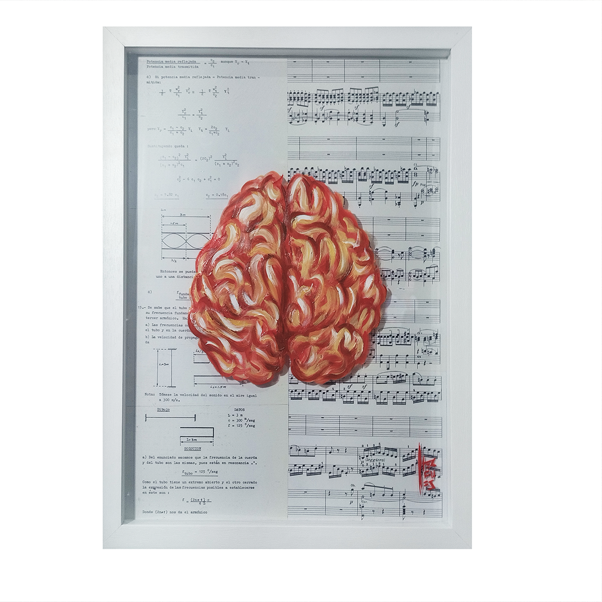 Quadro Decorativo Anatomia Neurologia e psicologia– Cérebro e Seus Dois Hemisférios™