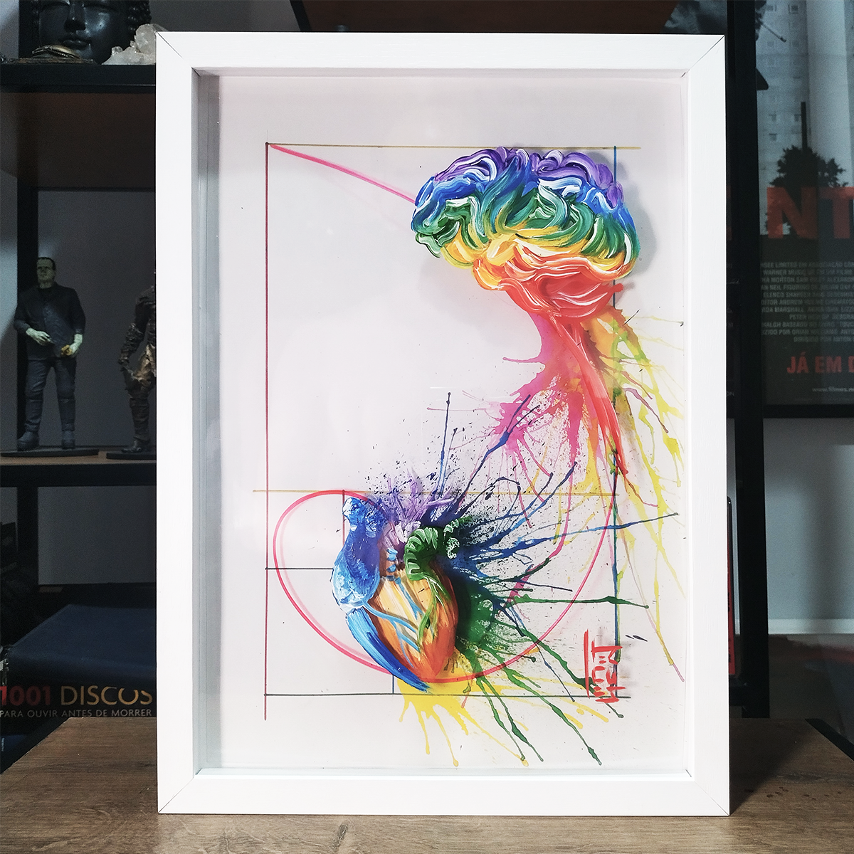 Quadro Decorativo Anatomia – Emoção e Razão Lúdico-neurologia-cardiologia-psciologia | Sequência de Fibonacci™