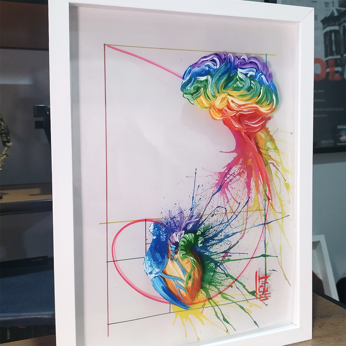 Quadro Decorativo Anatomia – Emoção e Razão Lúdico-neurologia-cardiologia-psciologia | Sequência de Fibonacci™