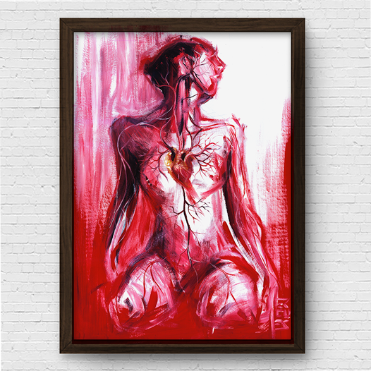 Quadro pôster anatomia artistica Woman emotion